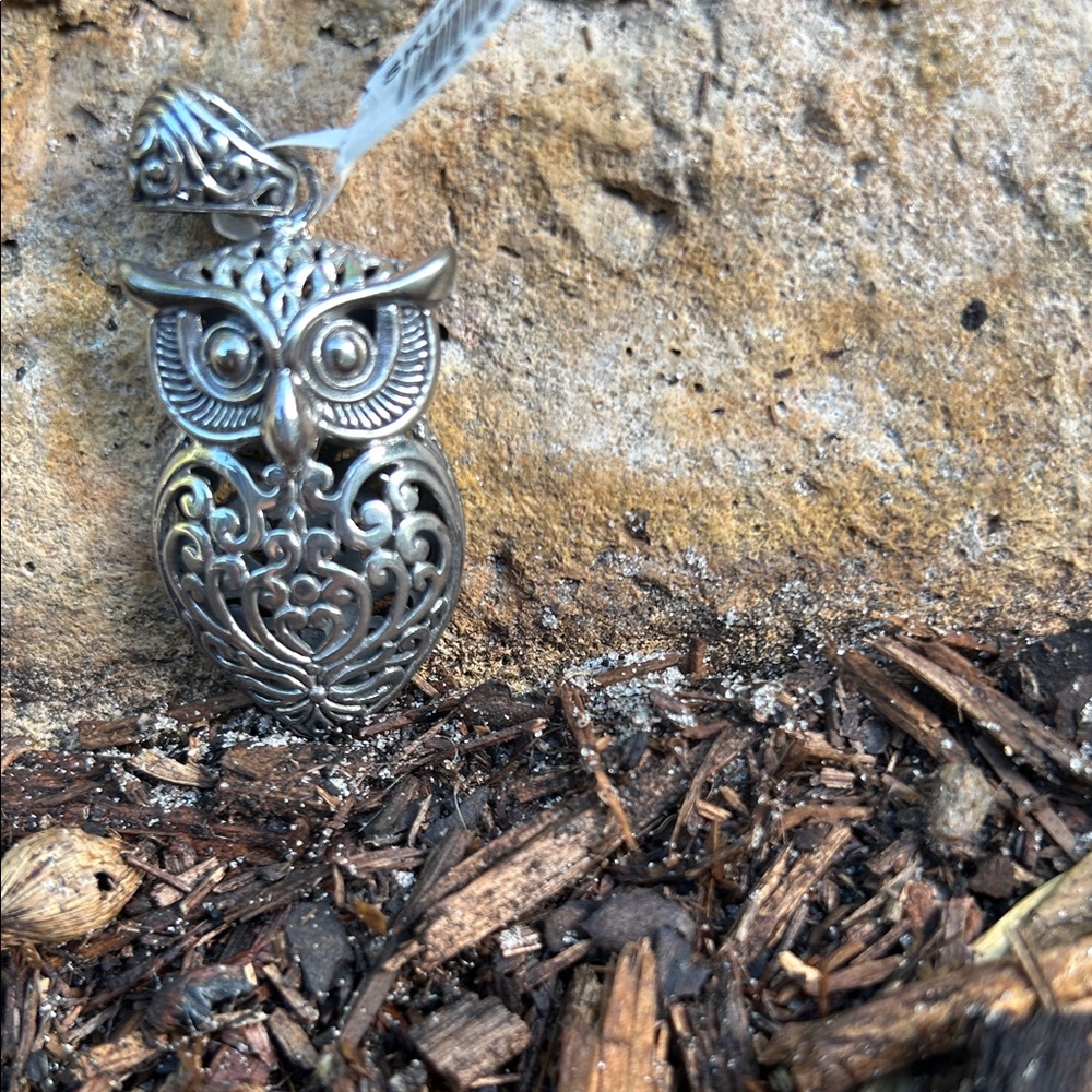 Sterling Silver Owl Pendant